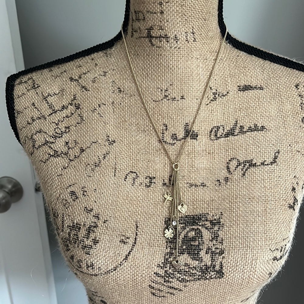 American Eagle gold charm necklace